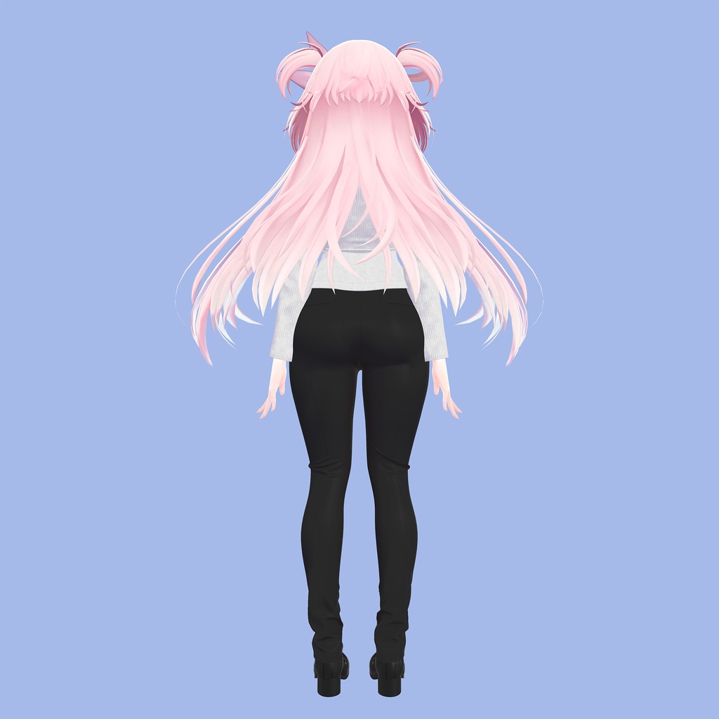 セレスティア用の衣装、スプリングコーデ(ハイネックブラウス、スリムパンツ)