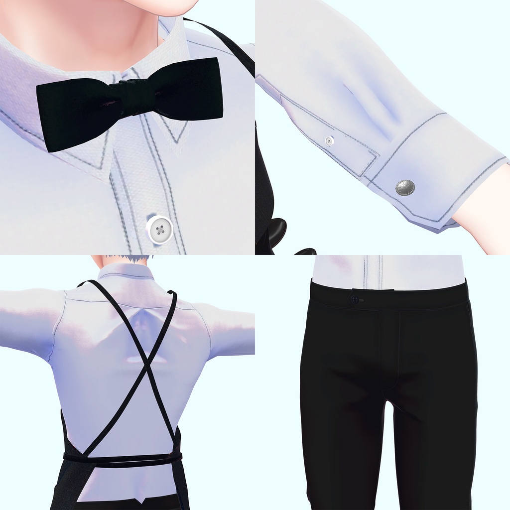 水瀬、怜用のバーテンダーやカフェ店員の衣装