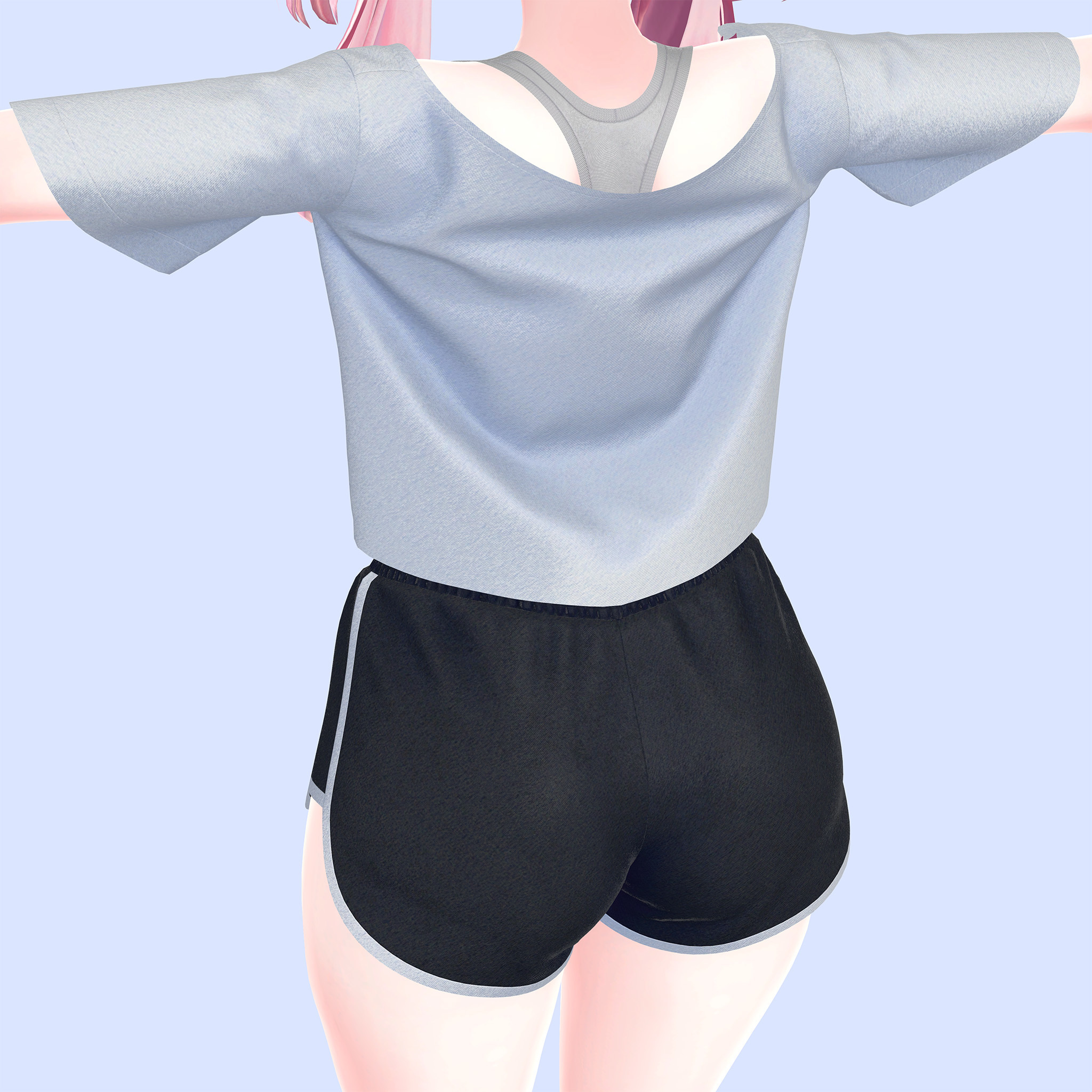 セレスティア用の衣装、ルームウェア（ブラウス、ドルフィンパンツ） wakamaru shop BOOTH