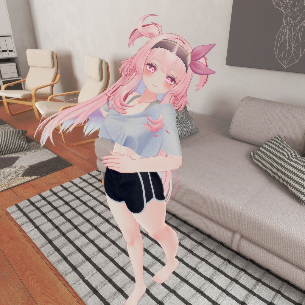 セレスティア用の衣装、ルームウェア(ブラウス、ドルフィンパンツ)