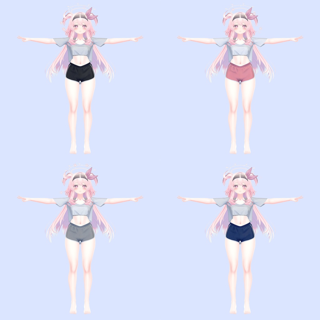 セレスティア用の衣装、ルームウェア(ブラウス、ドルフィンパンツ)