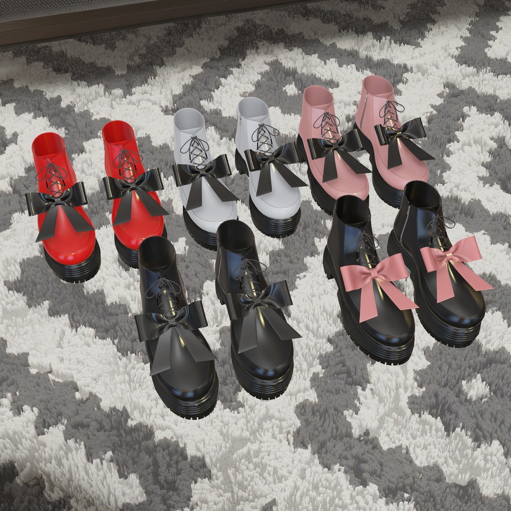 マヌカ、セレスティア、ミルティナ用のショートブーツ、色5種入り