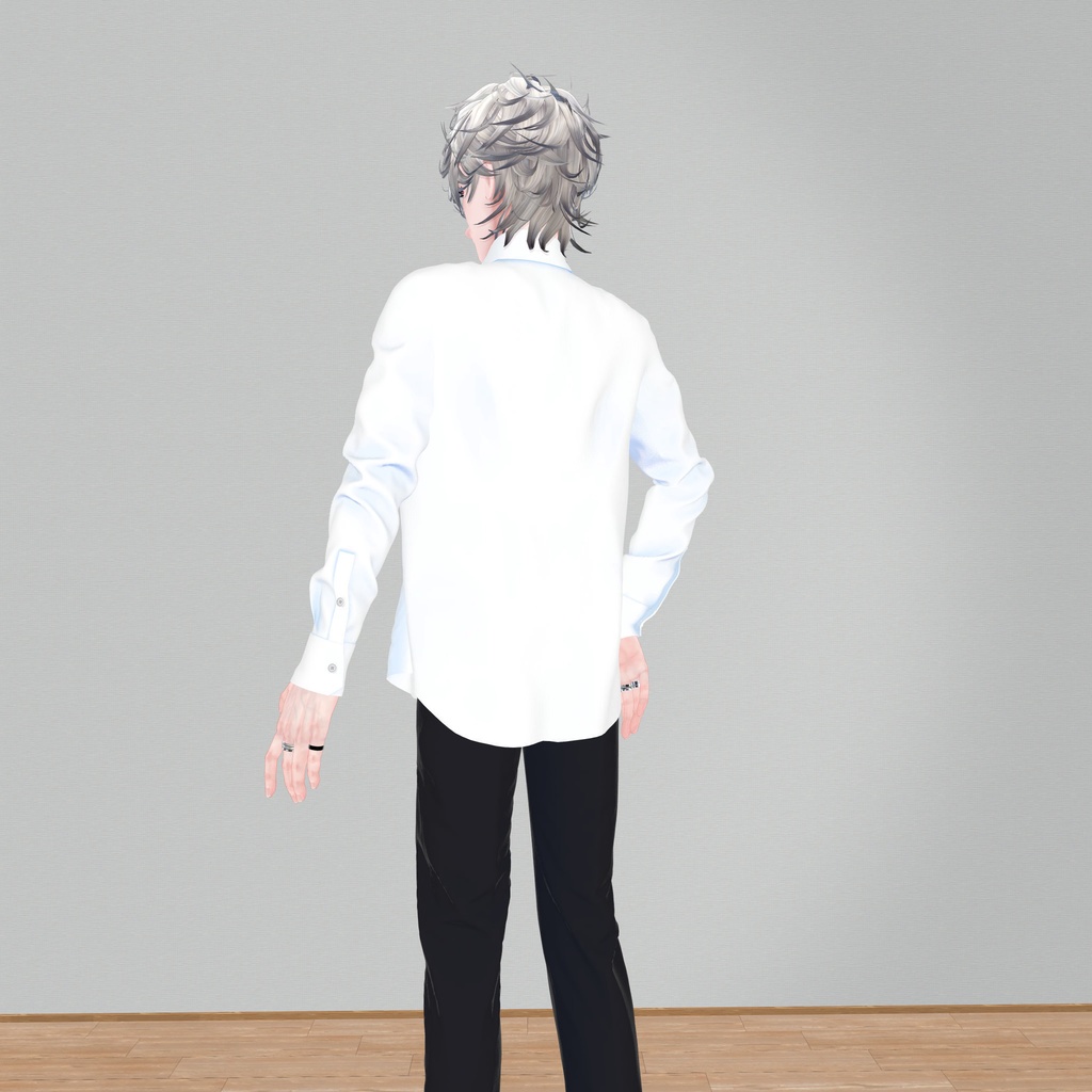 斑霞-Hanka-対応のシャツとパンツ、キャップトゥシューズ