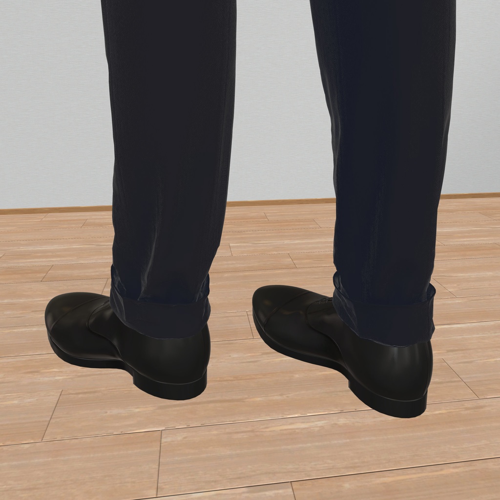 斑霞-Hanka-対応のシャツとパンツ、キャップトゥシューズ