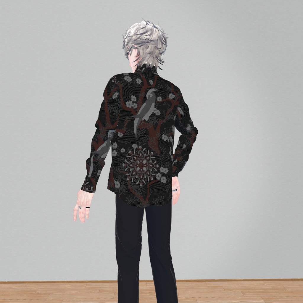 斑霞-Hanka-対応のシャツとパンツ、キャップトゥシューズ