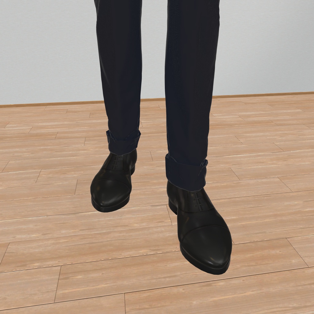 斑霞-Hanka-対応のシャツとパンツ、キャップトゥシューズ