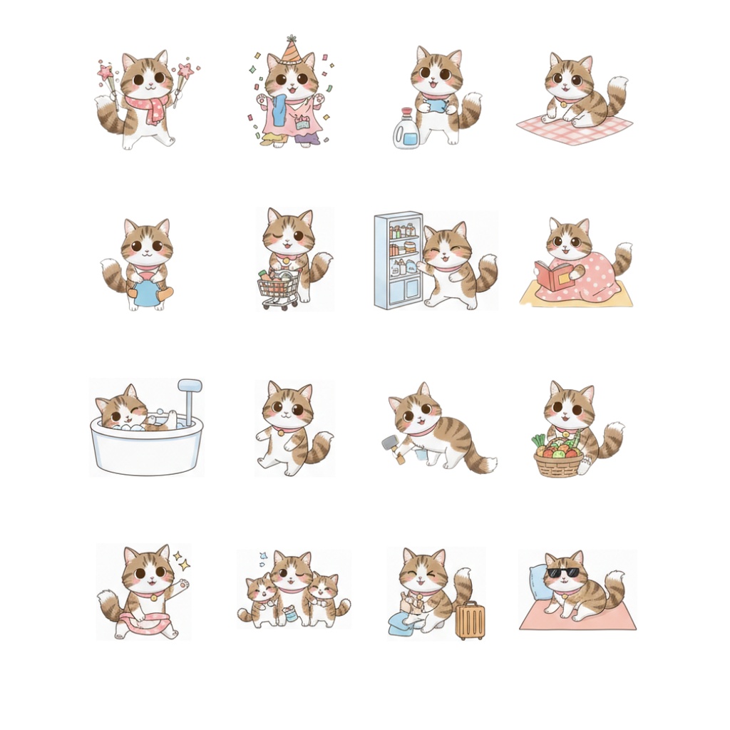 ゆうちゃんfamily Canva編集クリップアート あみ①