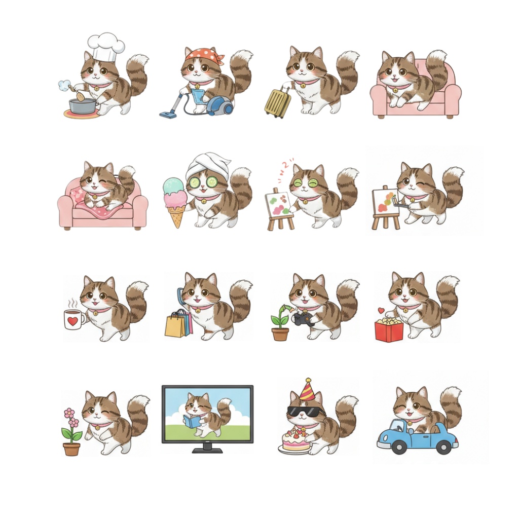 ゆうちゃんfamily Canva編集クリップアート あみ①