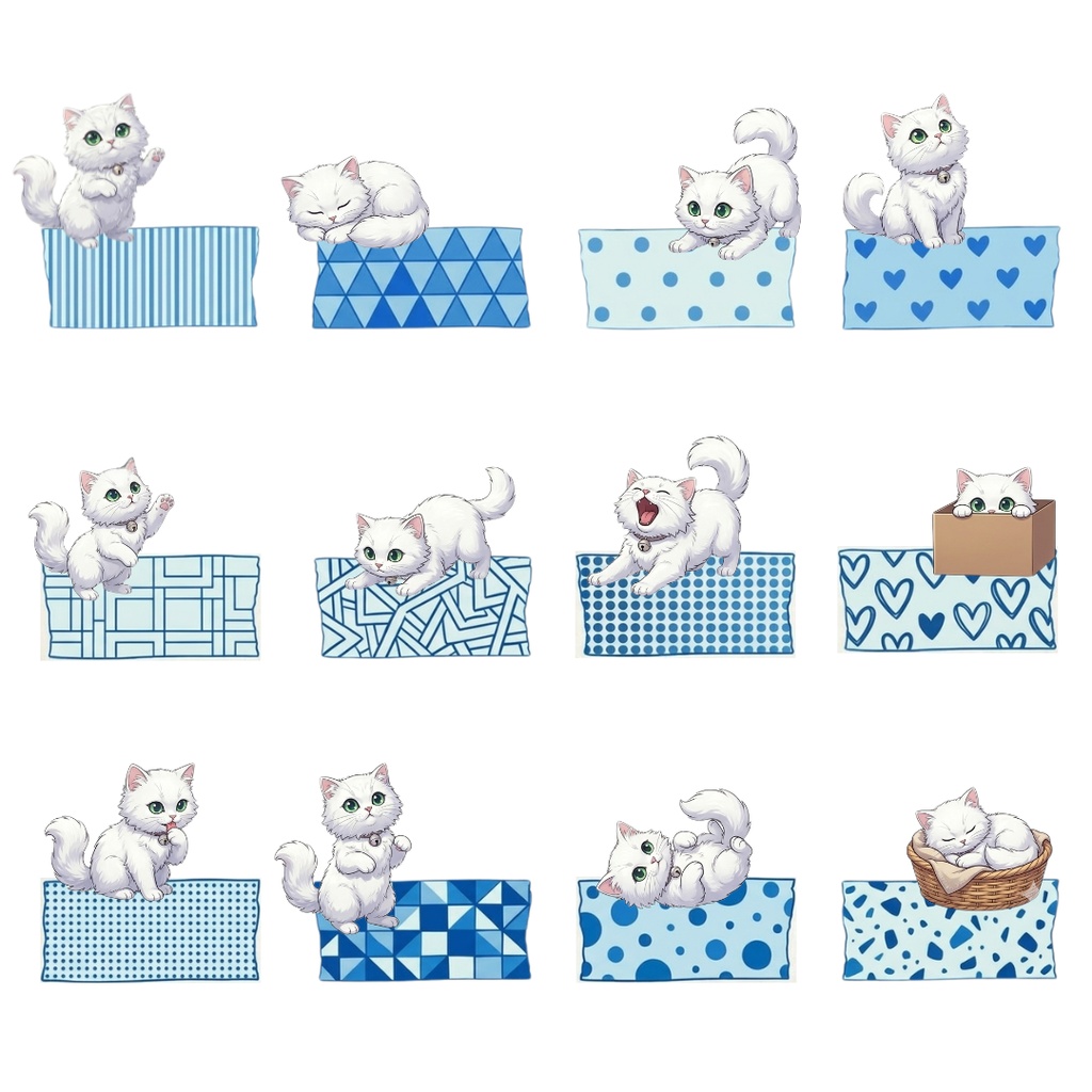 ゆうちゃんfamily Canva編集マスキングテープ風イラストクリップアート ハッピー①