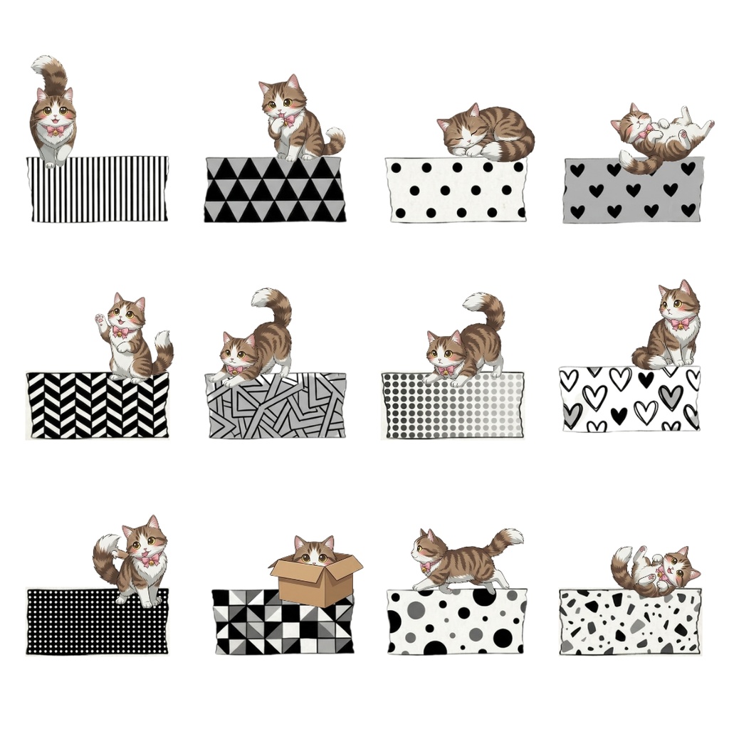 ゆうちゃんfamily Canva編集マスキングテープ風イラストクリップアート テツ①