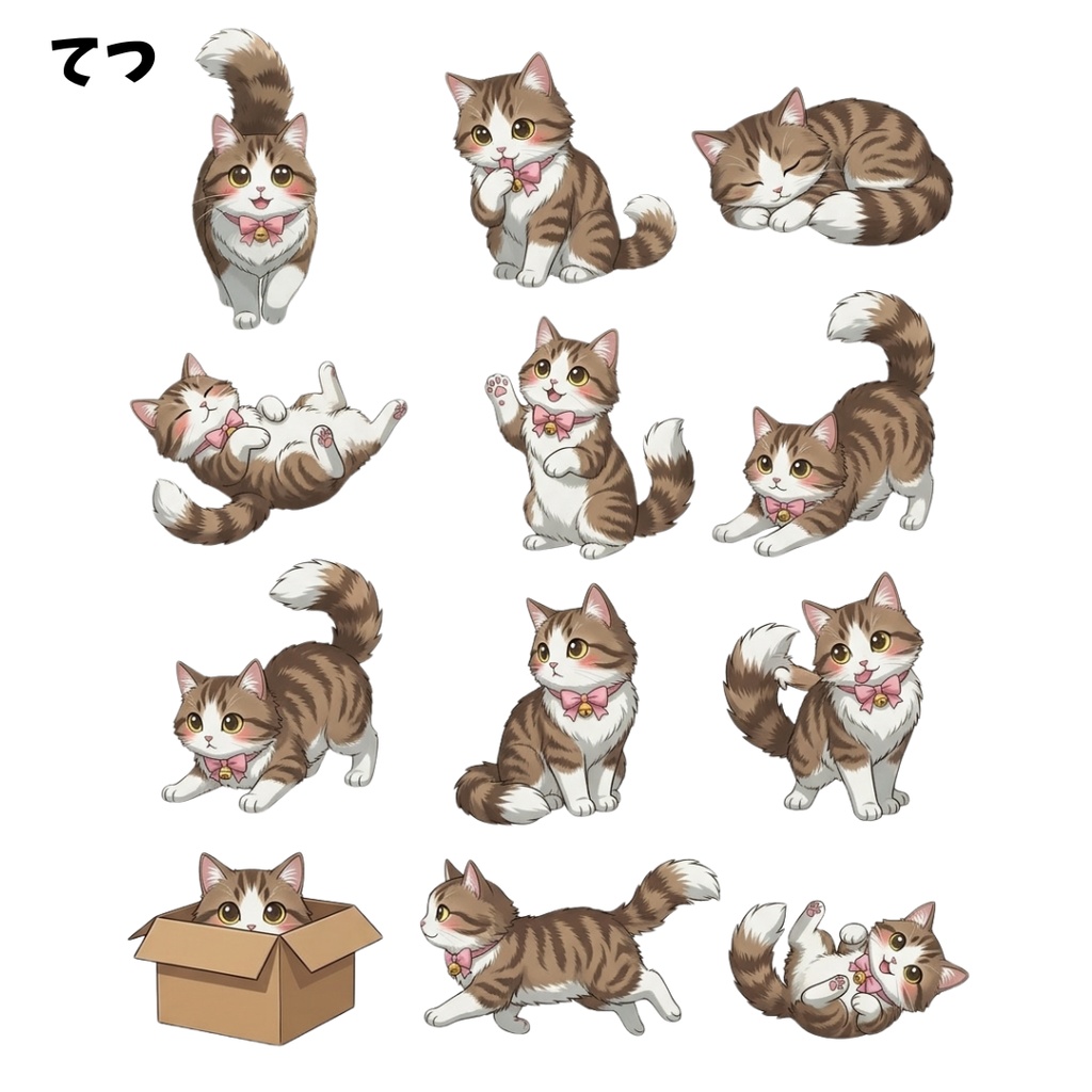 ゆうちゃんfamily Canva編集マスキングテープ風イラストクリップアート テツ①