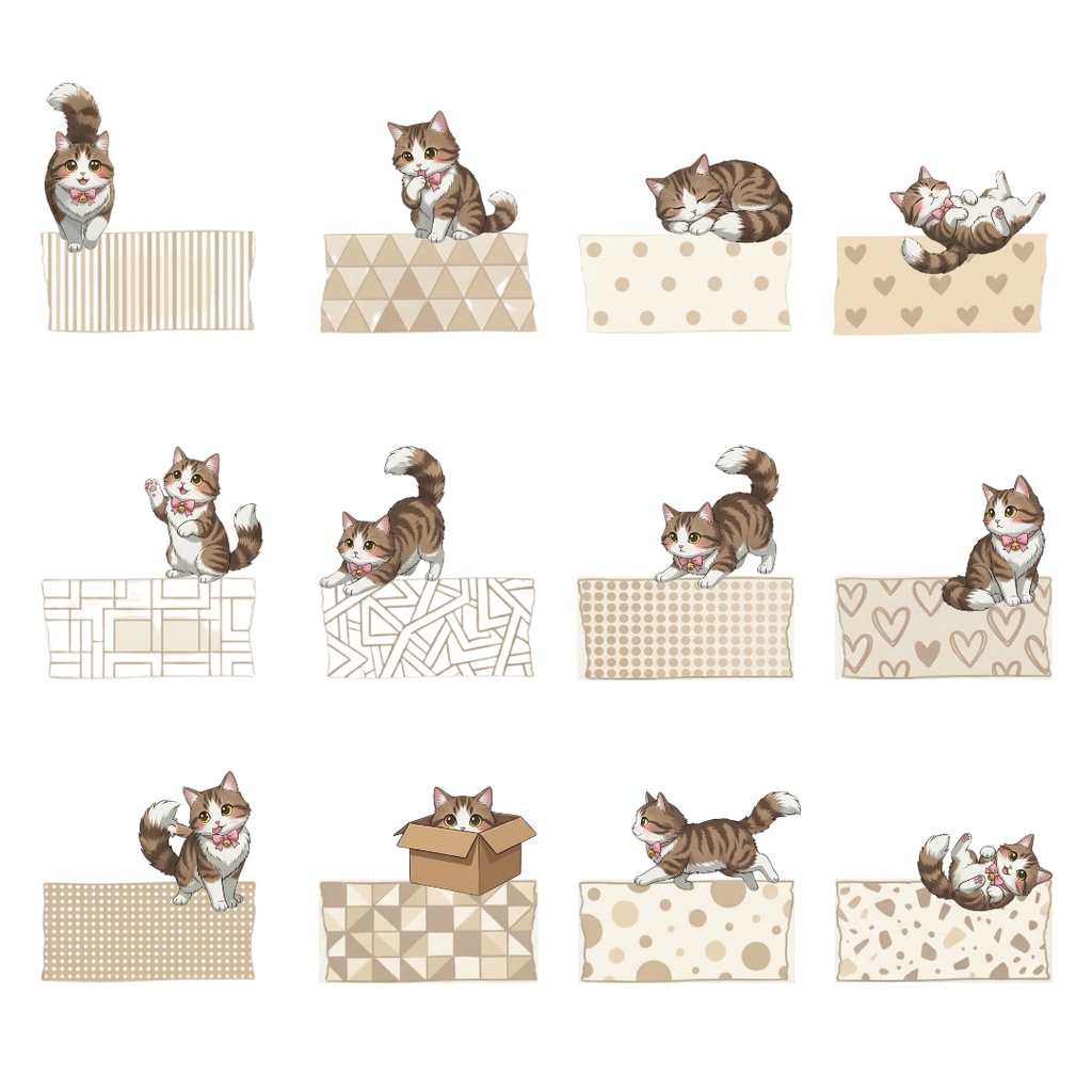 ゆうちゃんfamily Canva編集マスキングテープ風イラストクリップアート テツ①