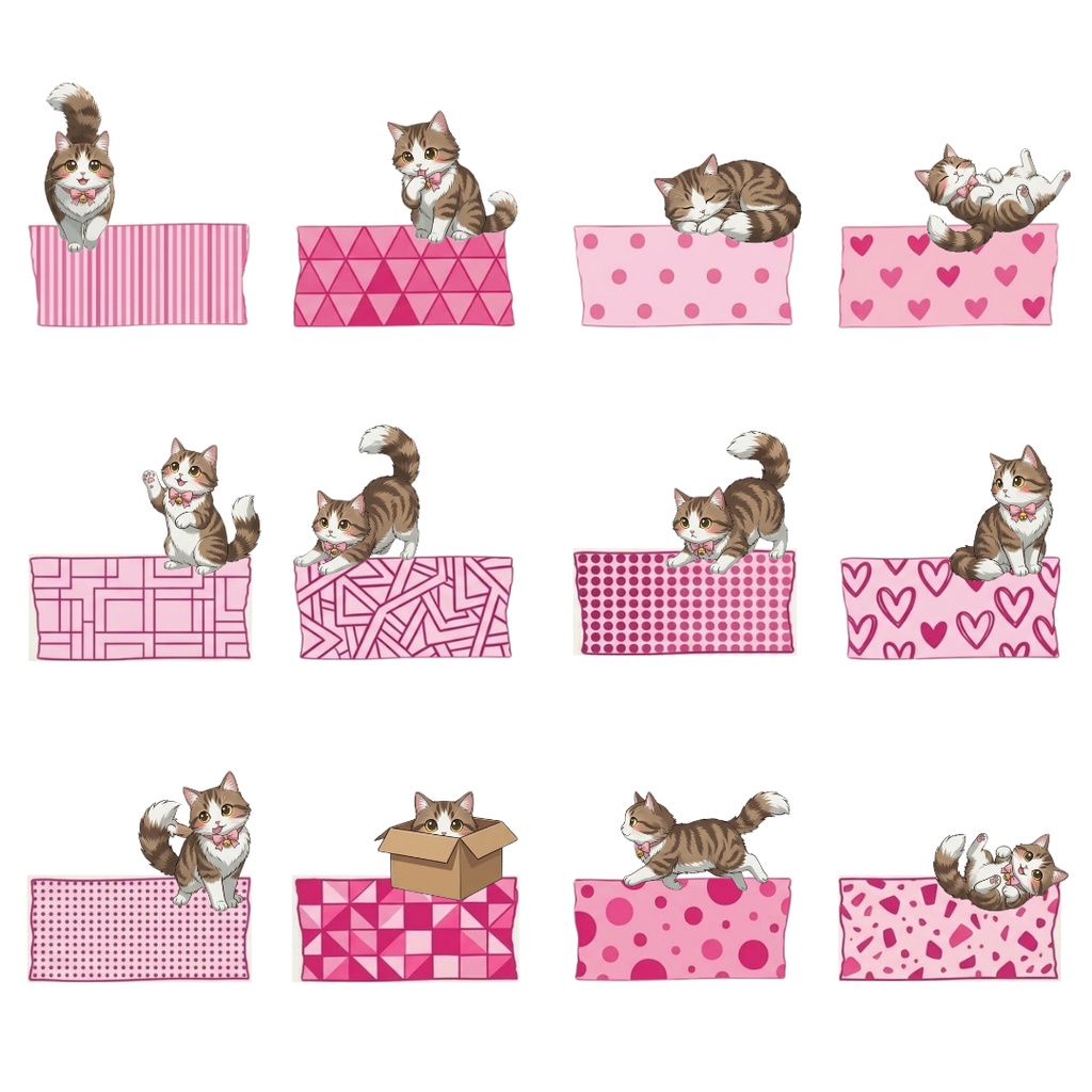 ゆうちゃんfamily Canva編集マスキングテープ風イラストクリップアート テツ①