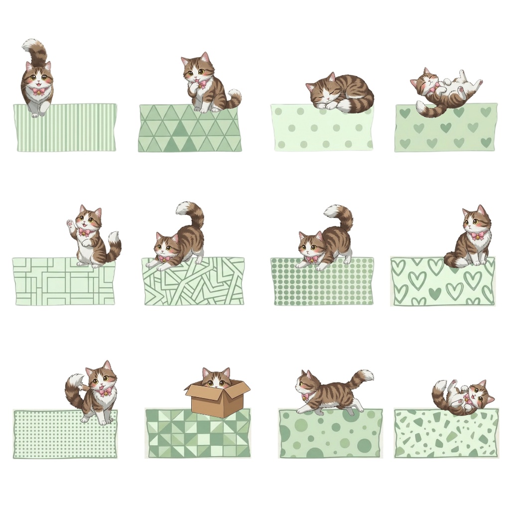 ゆうちゃんfamily Canva編集マスキングテープ風イラストクリップアート テツ①