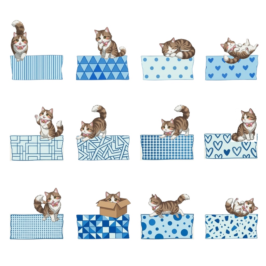 ゆうちゃんfamily Canva編集マスキングテープ風イラストクリップアート テツ①