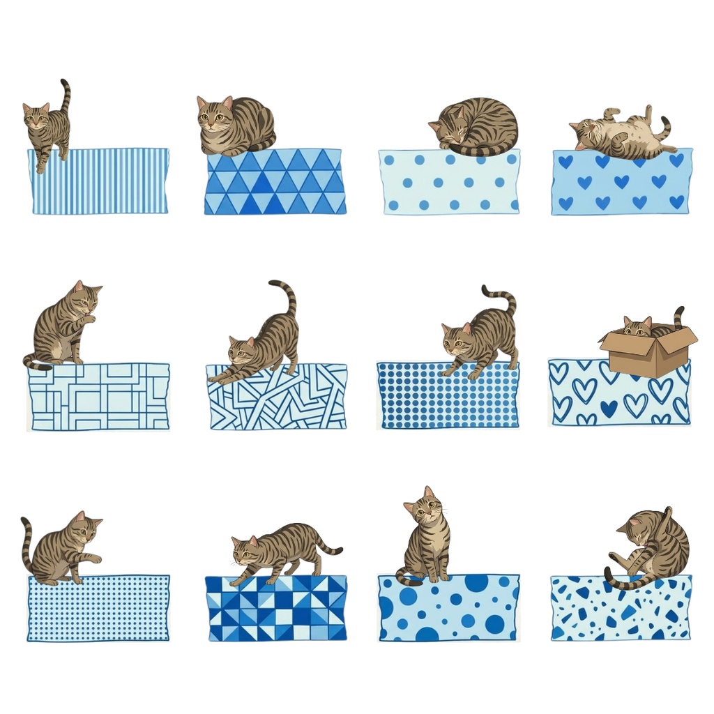 ゆうちゃんfamily Canva編集マスキングテープ風イラストクリップアート ちい①