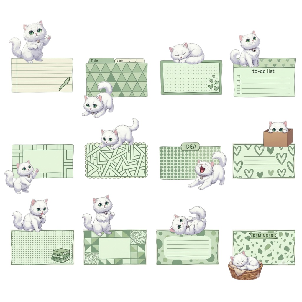 ゆうちゃんfamily　Canva編集可メモ帳風イラストクリップアート　ハッピー①