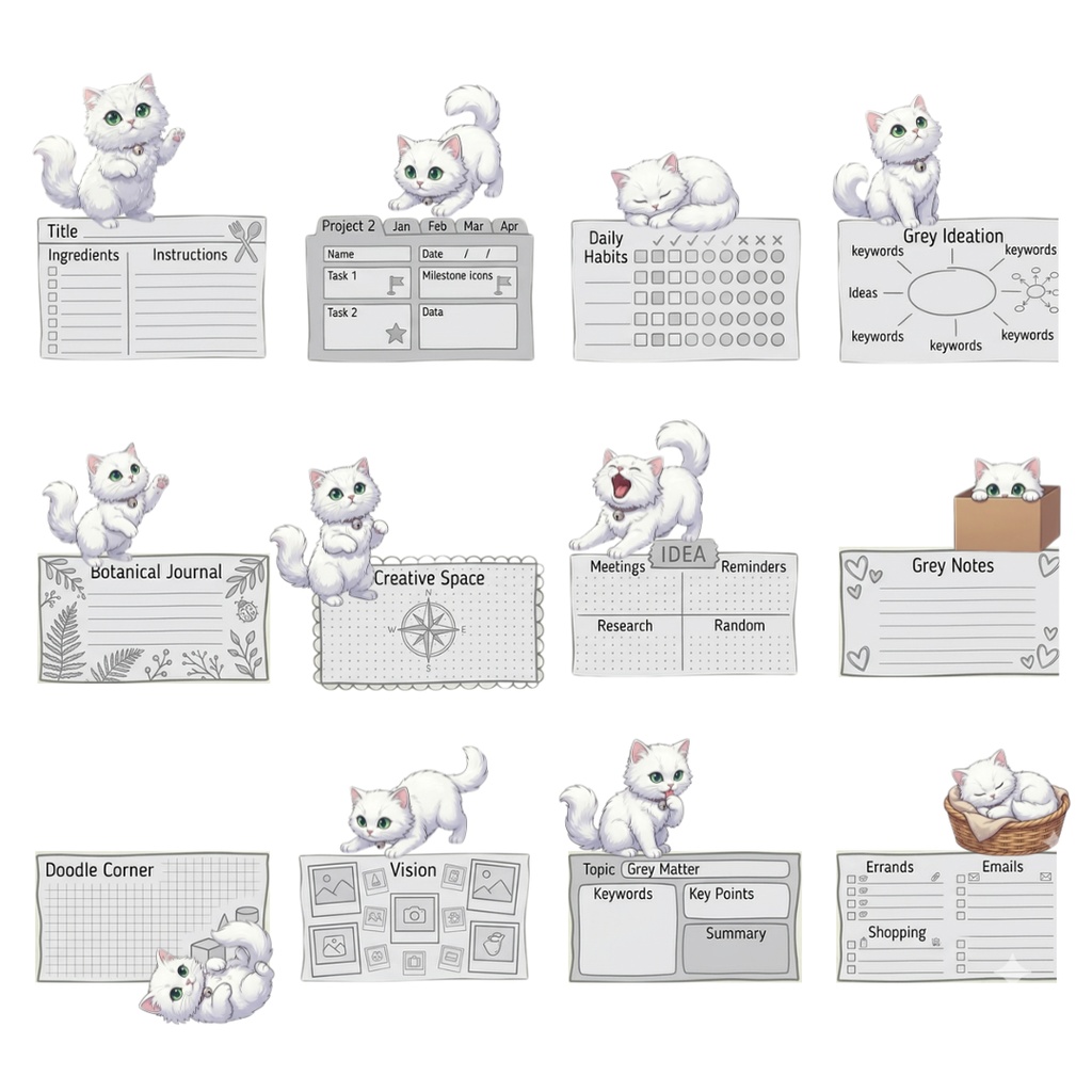 ゆうちゃんfamily Canva編集可メモ帳風イラストクリップアート ハッピー①