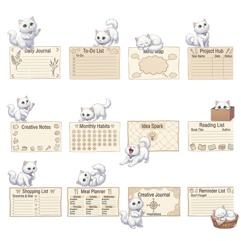 ゆうちゃんfamily Canva編集可メモ帳風イラストクリップアート ハッピー①