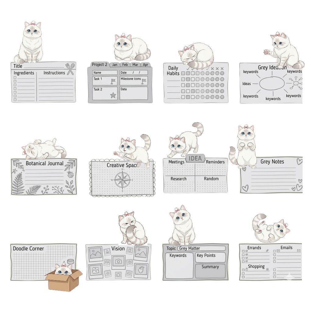 オープンセール‼ゆうちゃんfamily Canva編集可メモ帳風イラストクリップアート くう①