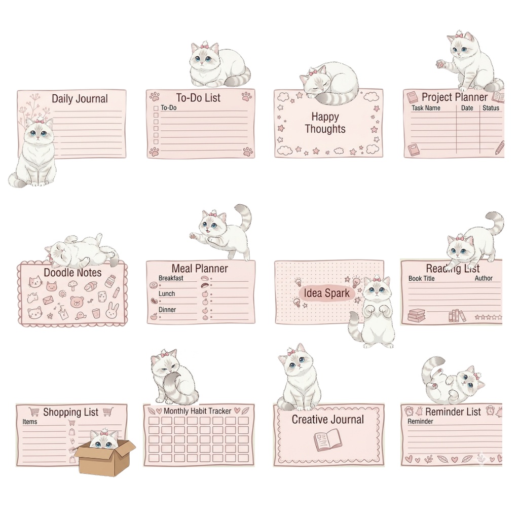 オープンセール‼ゆうちゃんfamily Canva編集可メモ帳風イラストクリップアート くう①