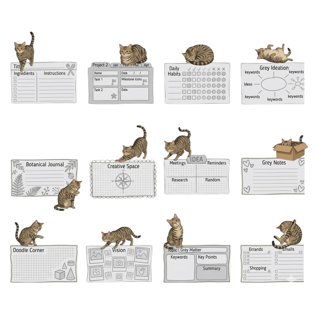 ゆうちゃんfamily Canva編集可メモ帳風イラストクリップアート ちい①