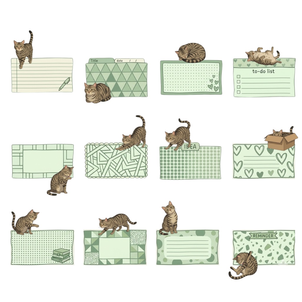 ゆうちゃんfamily Canva編集可メモ帳風イラストクリップアート ちい①