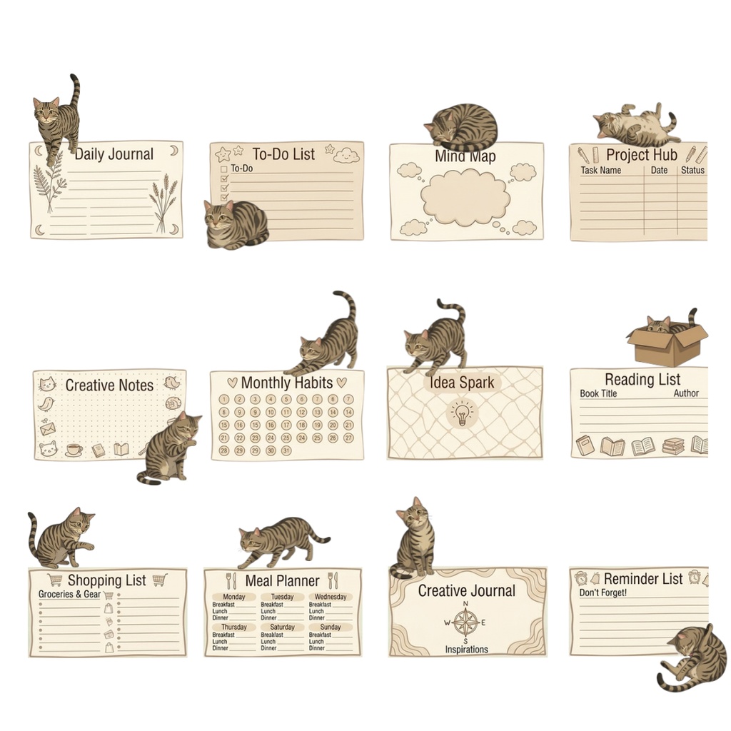 ゆうちゃんfamily Canva編集可メモ帳風イラストクリップアート ちい①