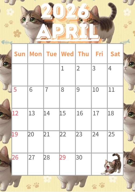 ゆうちゃんfamily Canva編集可デジタルカレンダー「あみ」