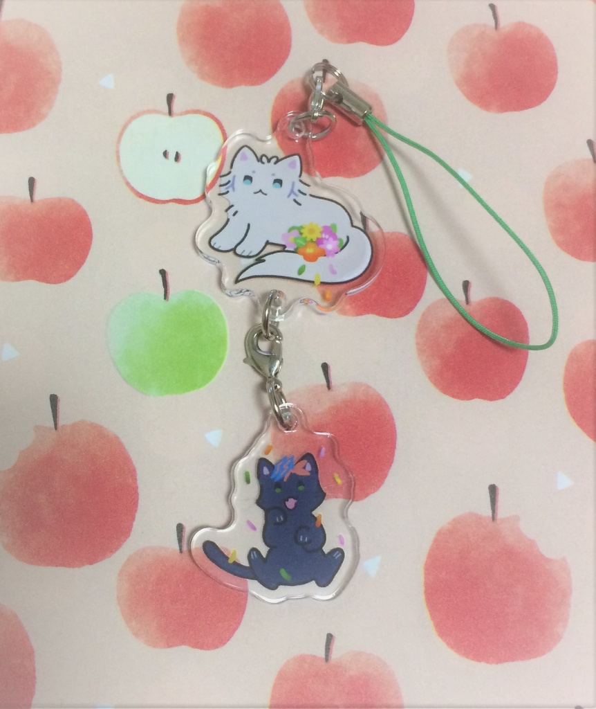 猫了遊アクキーストラップ（花）