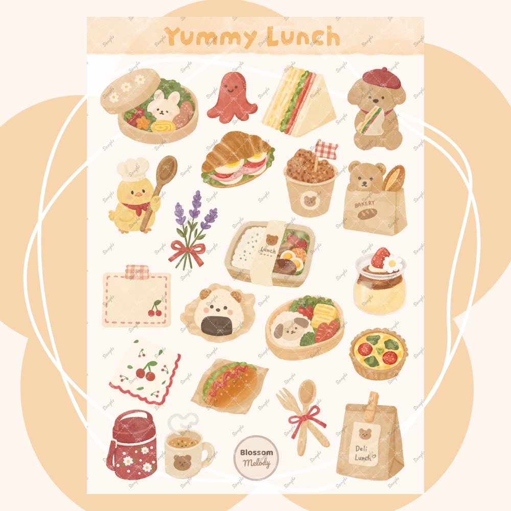 Yummy Lunch - Digital Sticker デジタルステッカー