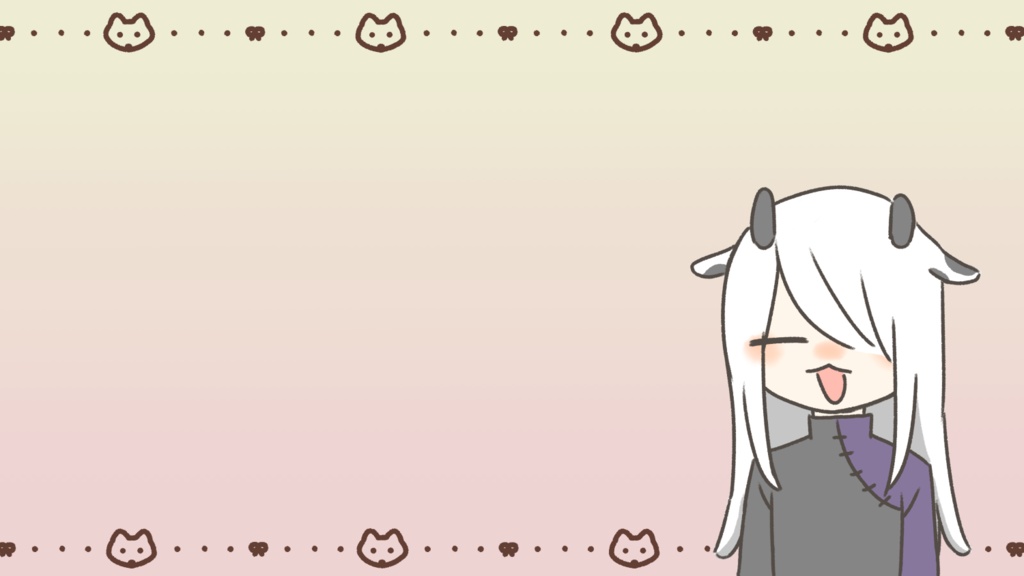 【きつね柄🦊】配信用素材(背景込み21枚セット)