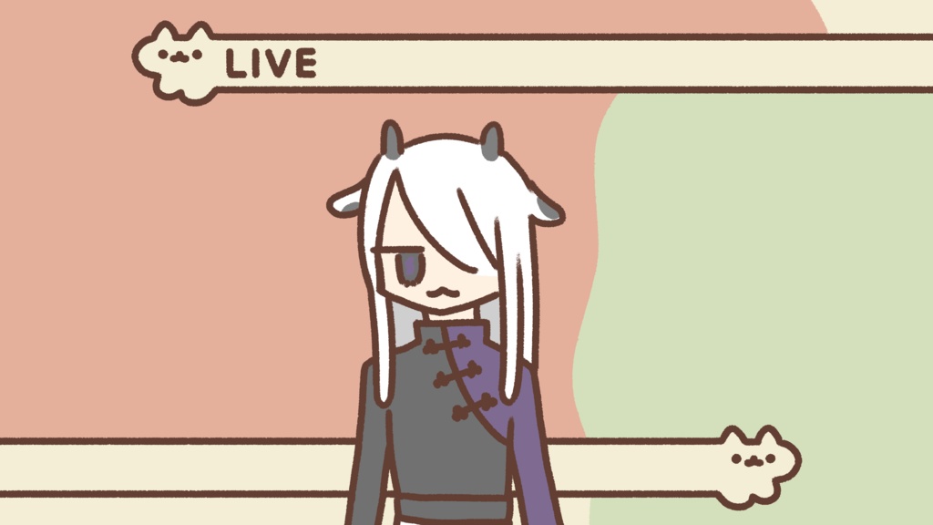 【配信用素材】ねこびろーん(10枚セット)