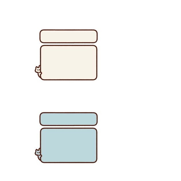 【配信用素材】ねこフレーム(12枚セット)