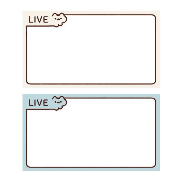 【配信用素材】ねこフレーム(12枚セット)