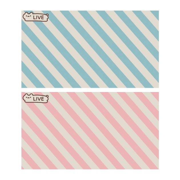 【配信素材】くまストライプ(11枚セット)