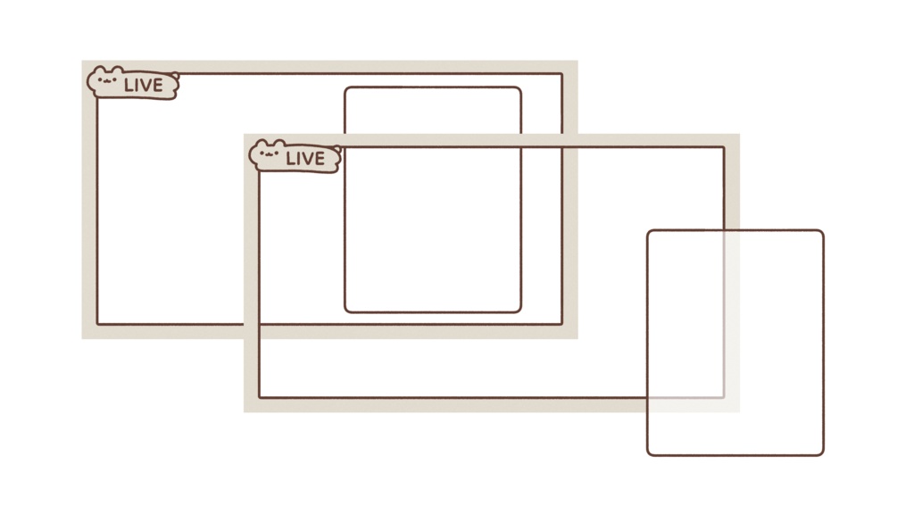 【配信素材】くまストライプ(11枚セット)