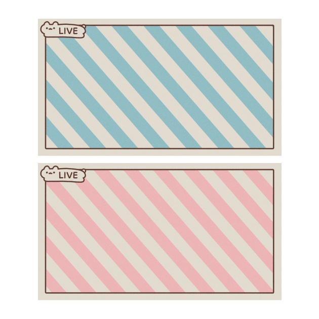 【配信素材】くまストライプ(11枚セット)