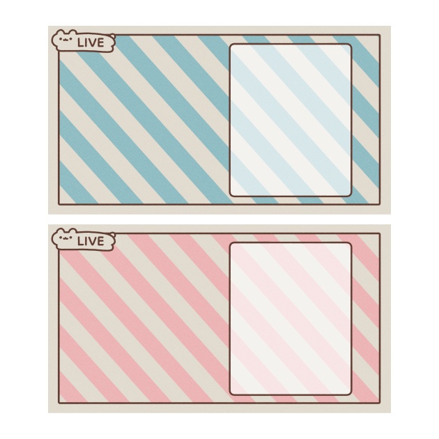 【配信素材】くまストライプ(11枚セット)