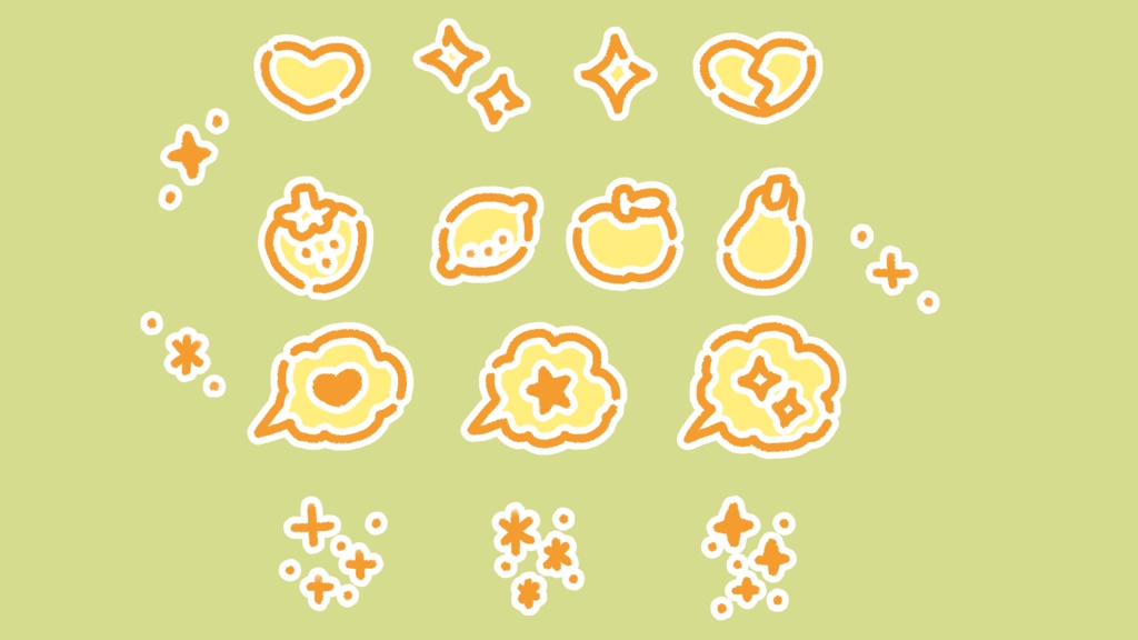 シール風素材4(17点セット)