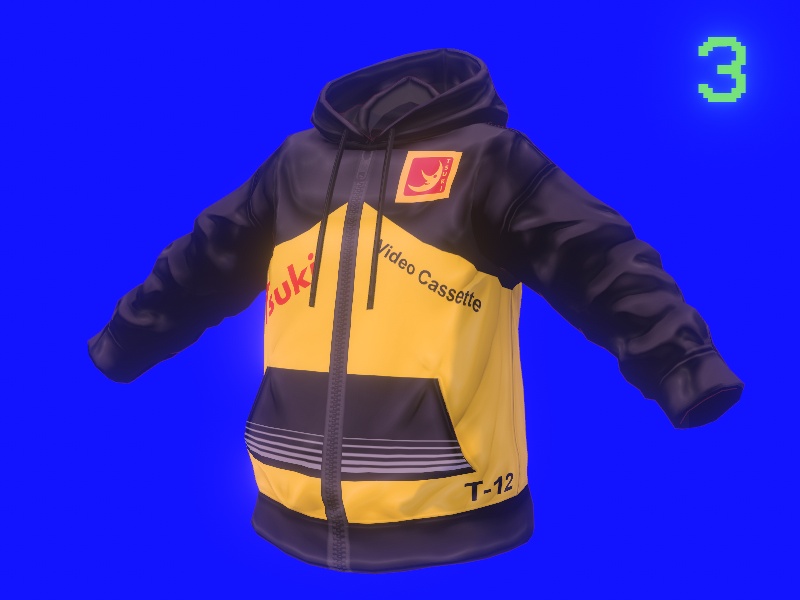 フード付きレトロVCRジャケット5点 / 5 Retro VCR jackets with hood