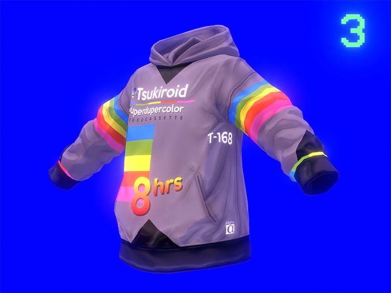 フード付きレトロVCRジャケット5点 / 5 Retro VCR jackets with hood