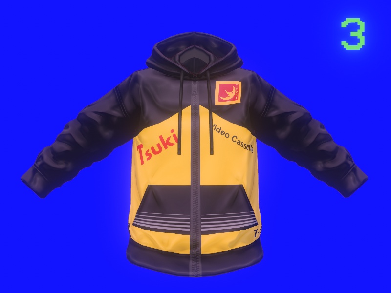 フード付きレトロVCRジャケット5点 / 5 Retro VCR jackets with hood