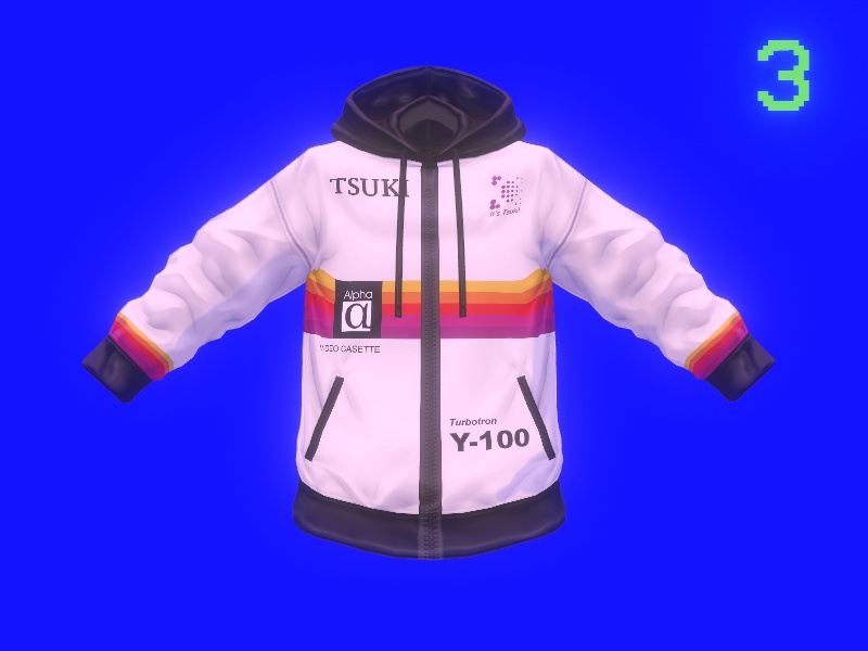 フード付きレトロVCRジャケット5点 / 5 Retro VCR jackets with hood