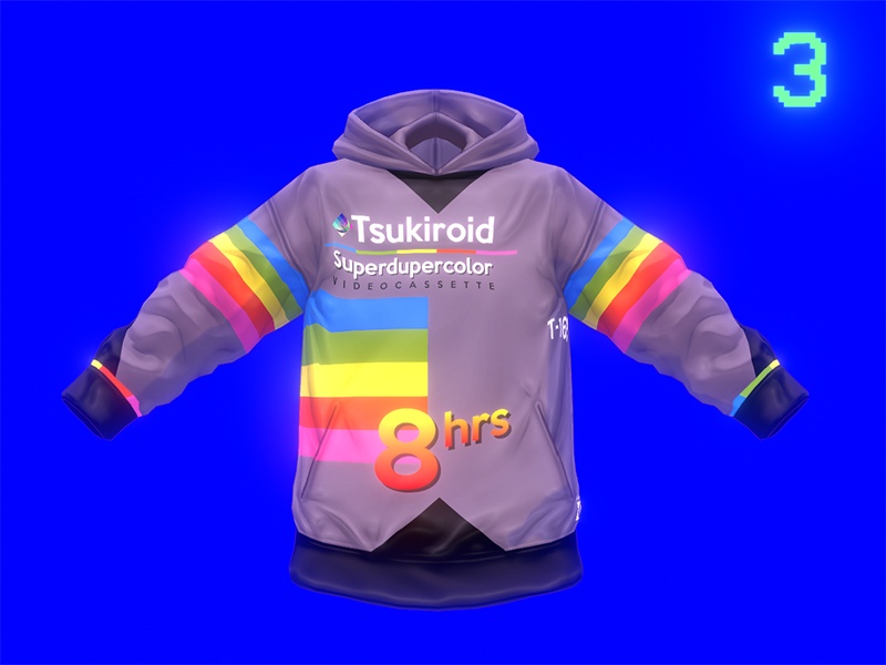 フード付きレトロVCRジャケット5点 / 5 Retro VCR jackets with hood