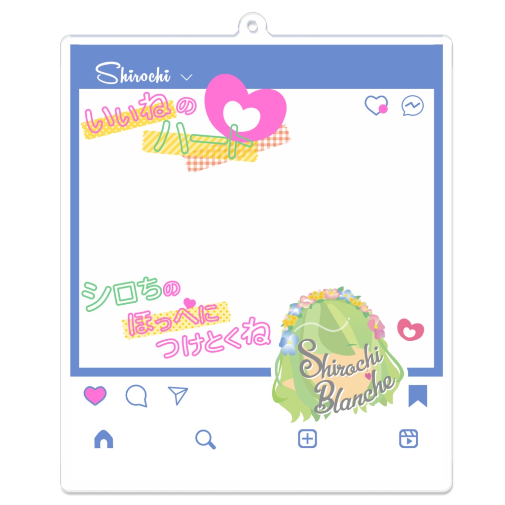 SNS風 いいね挨拶フレーム(size大)