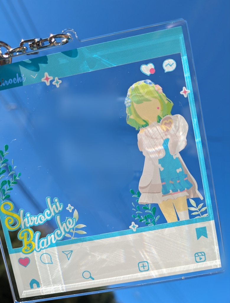 SNS風 シロちフレーム全身(size大)