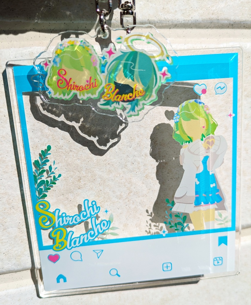 SNS風 シロちフレーム全身(size大)