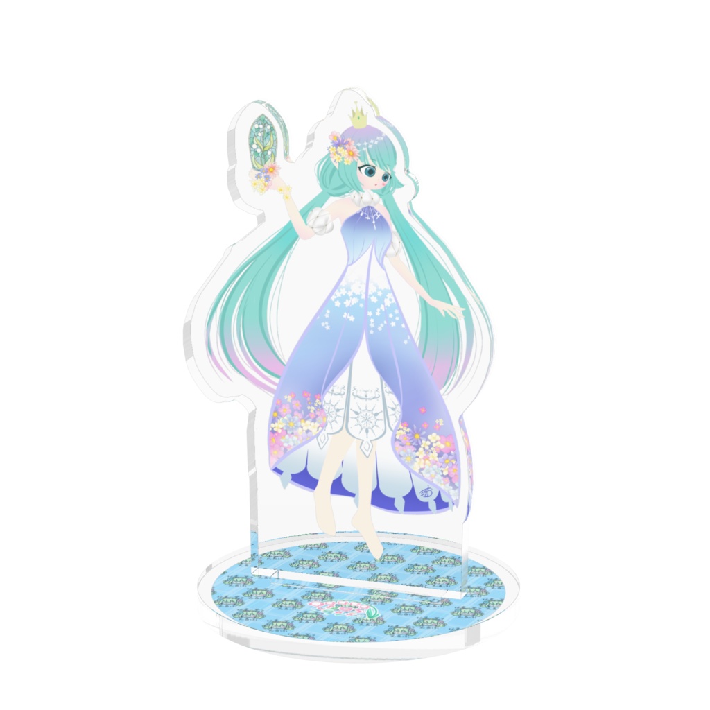 シロちとすずらんのステンドガラス 7cm 10cm