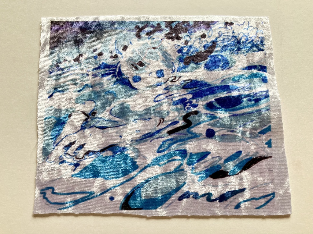布の絵　海を泳ぐはるかな